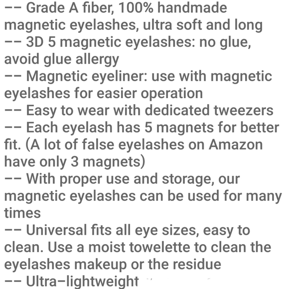 Magnetic Eyelashes 2 pair & Magnetic Eyeliner Set - Picture 5 of 7